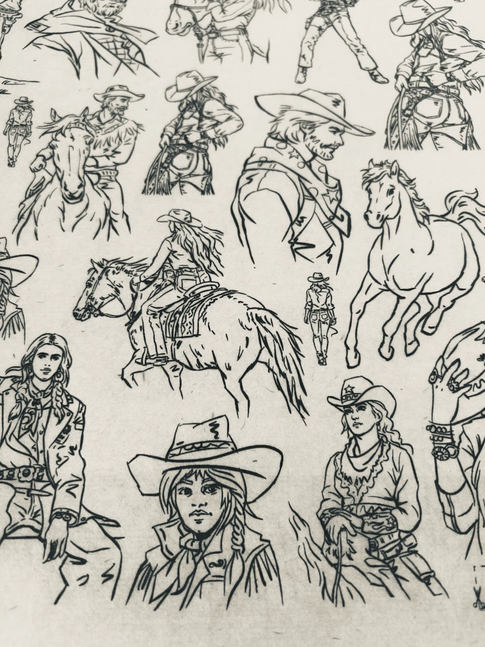 Wild West - Underglaze Transfer Sheet