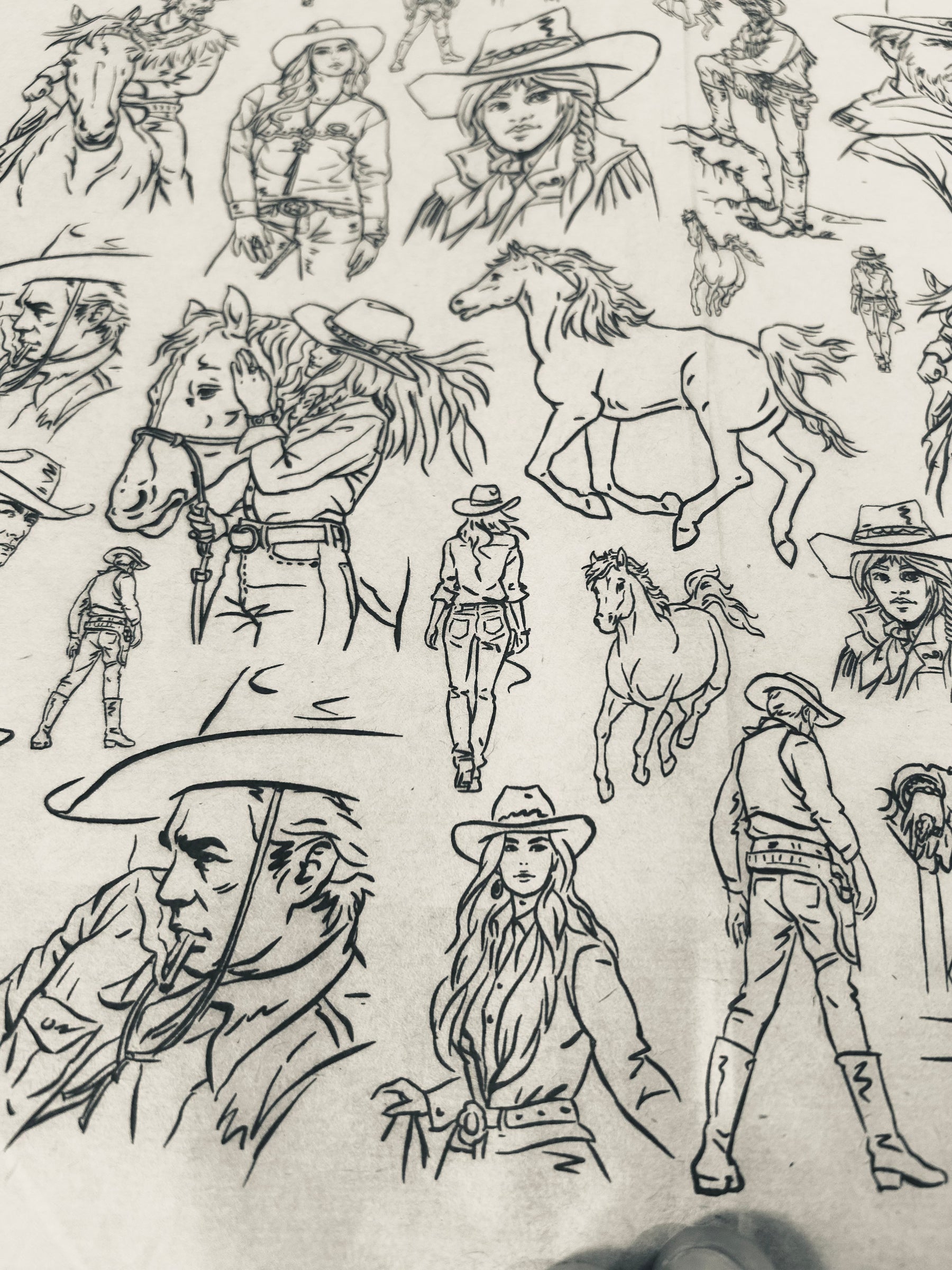 Wild West - Underglaze Transfer Sheet