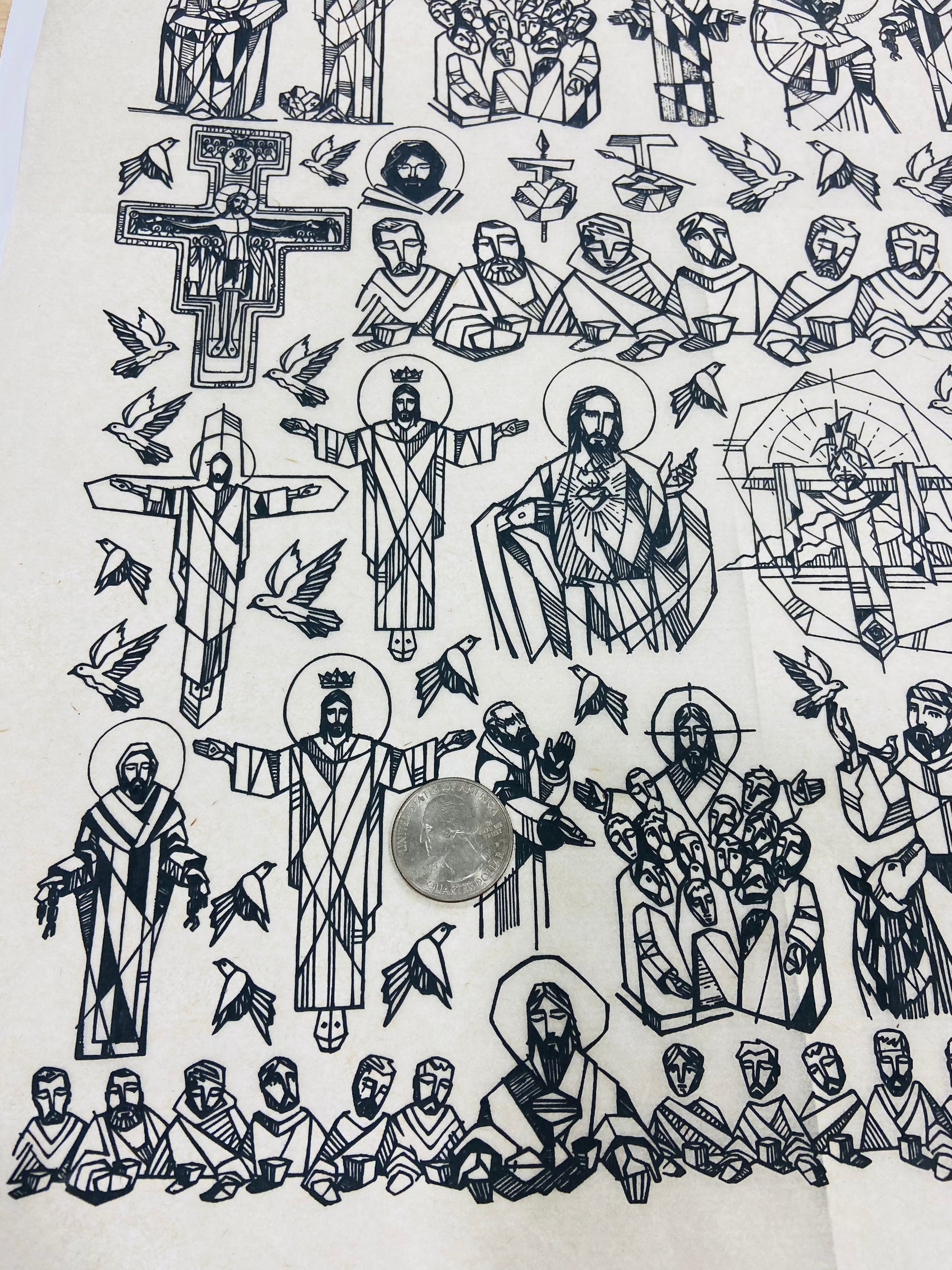 Saints - Underglaze Transfer Sheet - Black