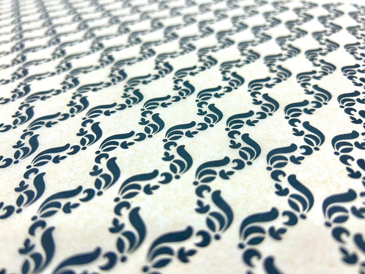 Damask Piping - Underglaze Transfer Sheet - You Choose Color