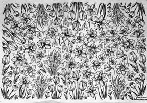 Spring Has Sprung - Underglaze Transfer Sheet - Black