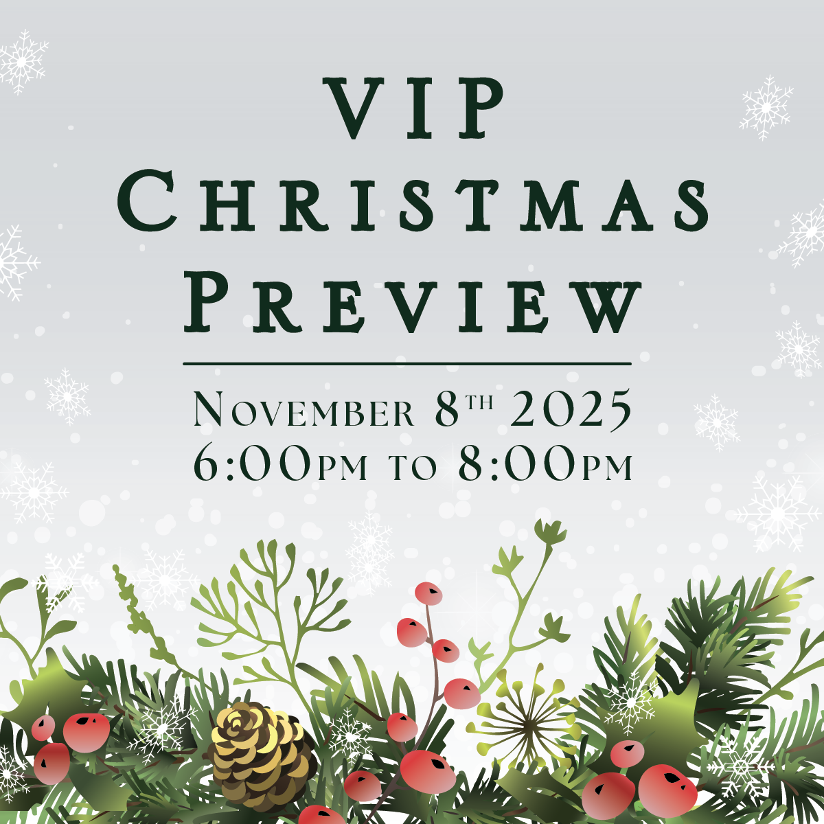 VIP Christmas Preview Ticket