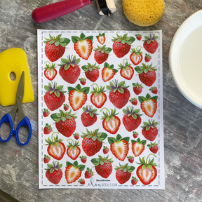 Strawberries - Overglaze Decal Sheet