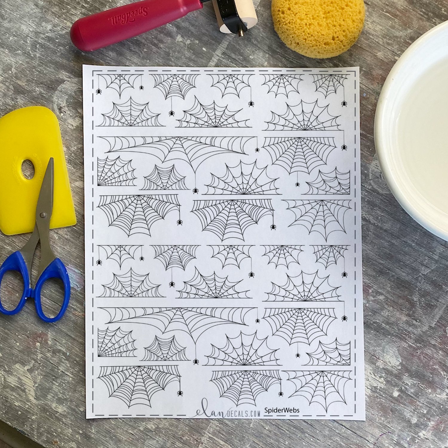 Spiderwebs - Overglaze Decal Sheet