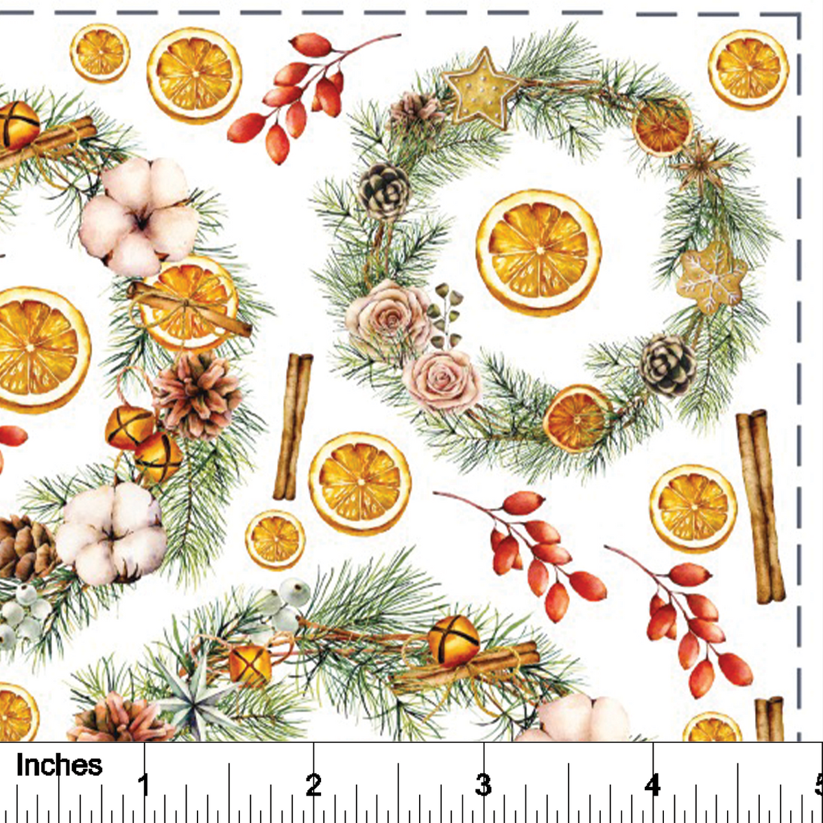 Wreaths - Orange Slices - Overglaze Decal Sheet