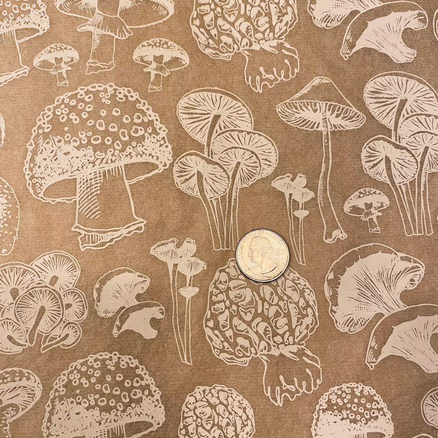 Mushrooms Natural - Underglaze Transfer Sheet - You Choose Color