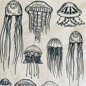 Jellyfish - Underglaze Transfer Sheet - Black