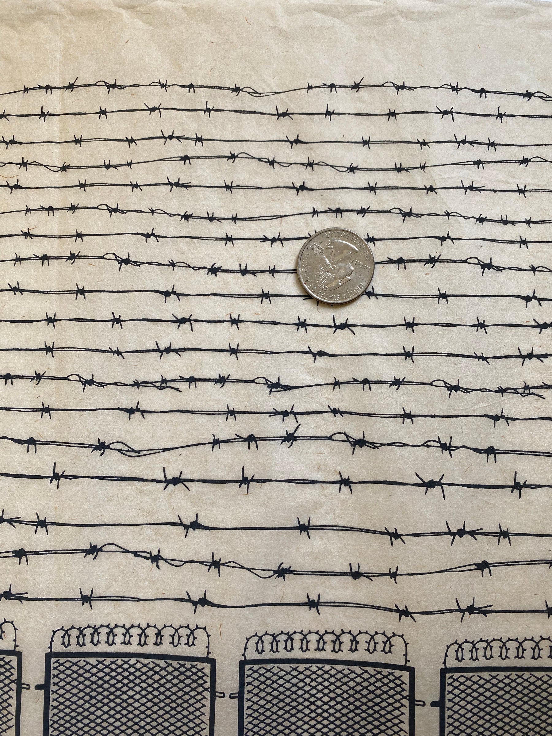 Barbed Wire - Underglaze Transfer Sheet - Black