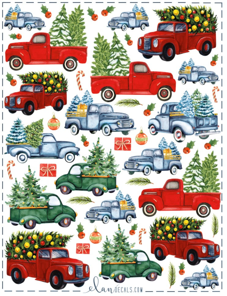 Christmas Truck - Overglaze Decal Sheet