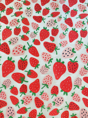 Strawberries - Underglaze Transfer Sheet - Multi Colored