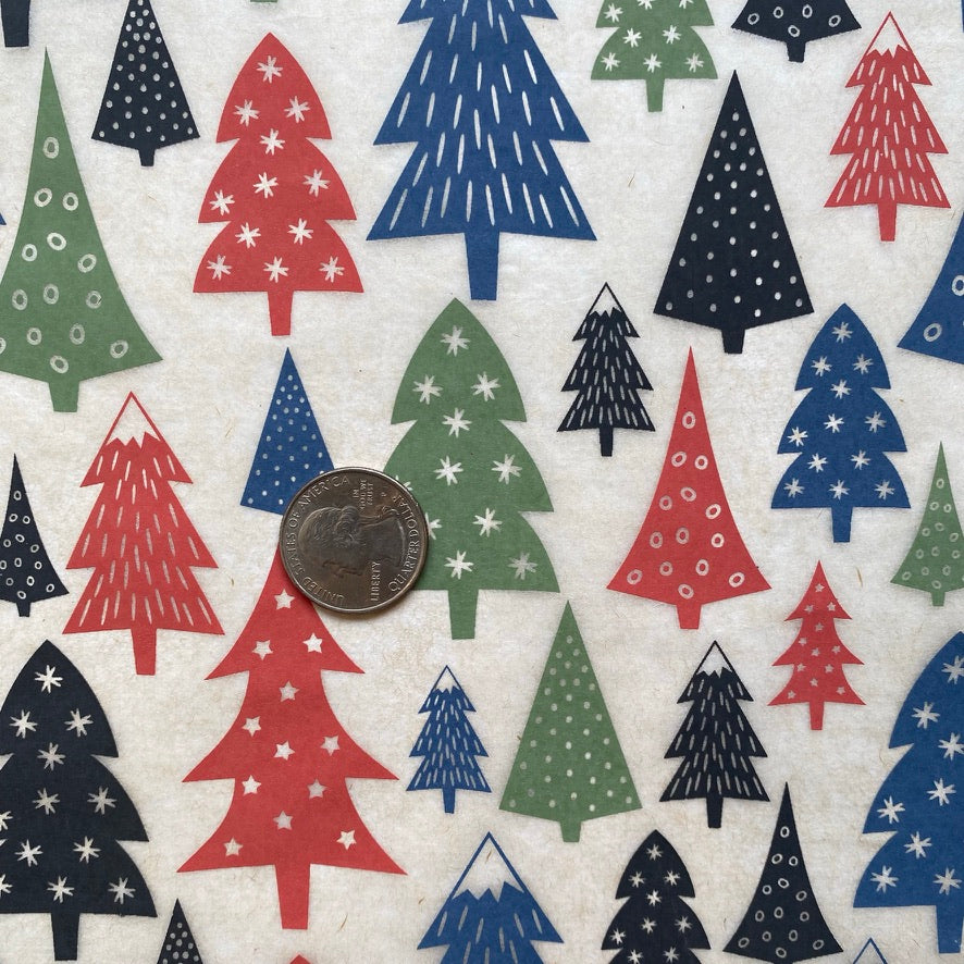 Holiday Trees - Underglaze Transfer Sheet - Multi Colored