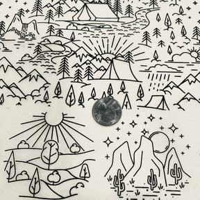 Camping - Underglaze Transfer Sheet - You Choose Color