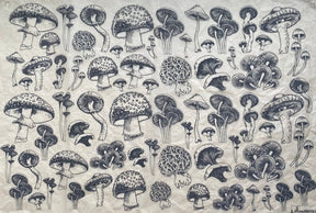 Mushrooms Natural - Underglaze Transfer Sheet - You Choose Color