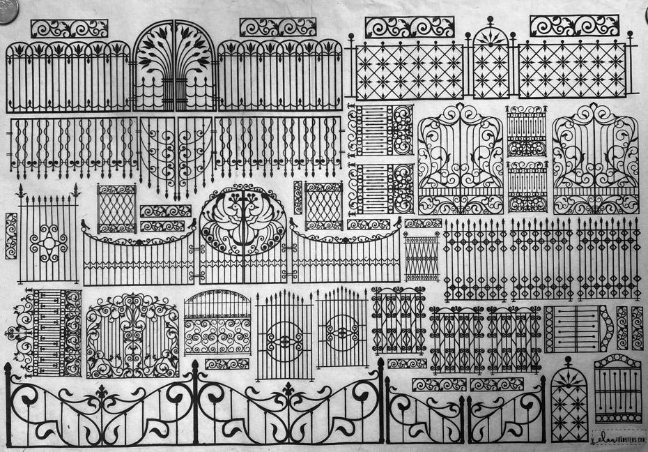 Gates - Underglaze Transfer Sheet - Black