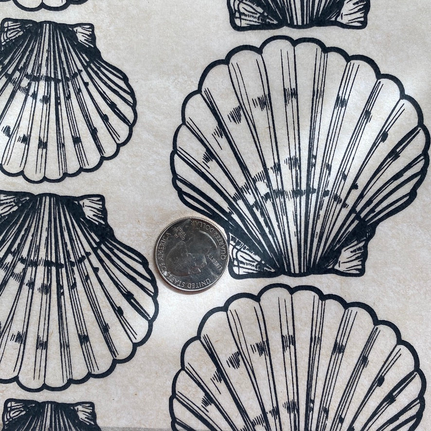 Shells Scallop - Underglaze Transfer Sheet - You Choose Color