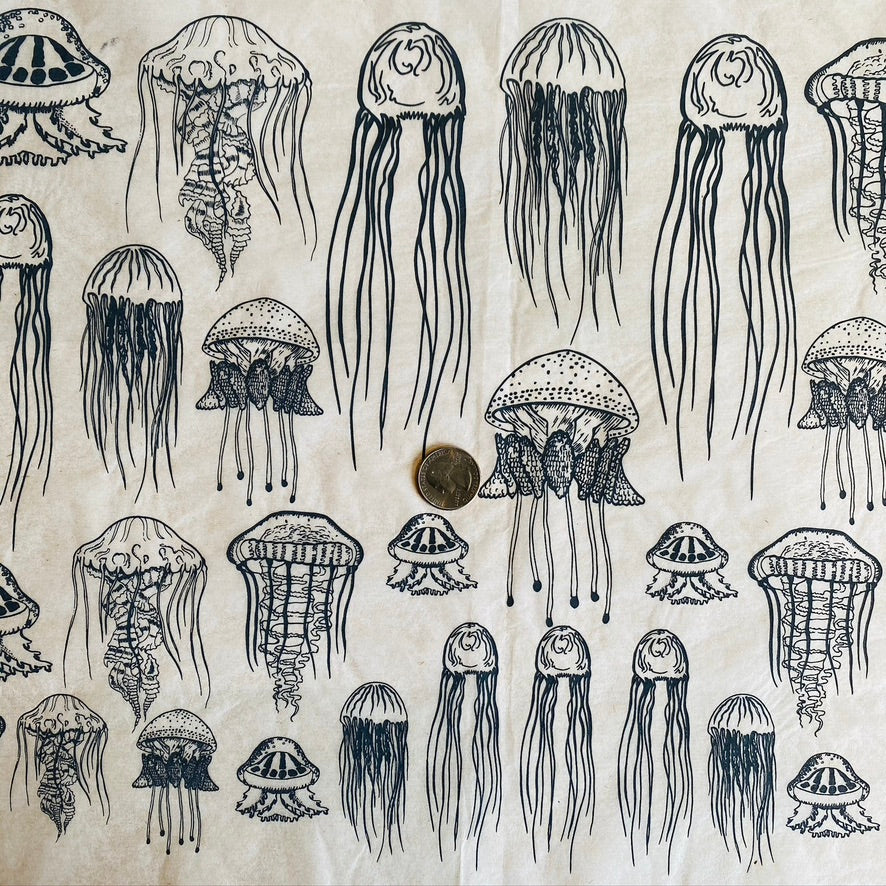 Jellyfish - Underglaze Transfer Sheet - Black