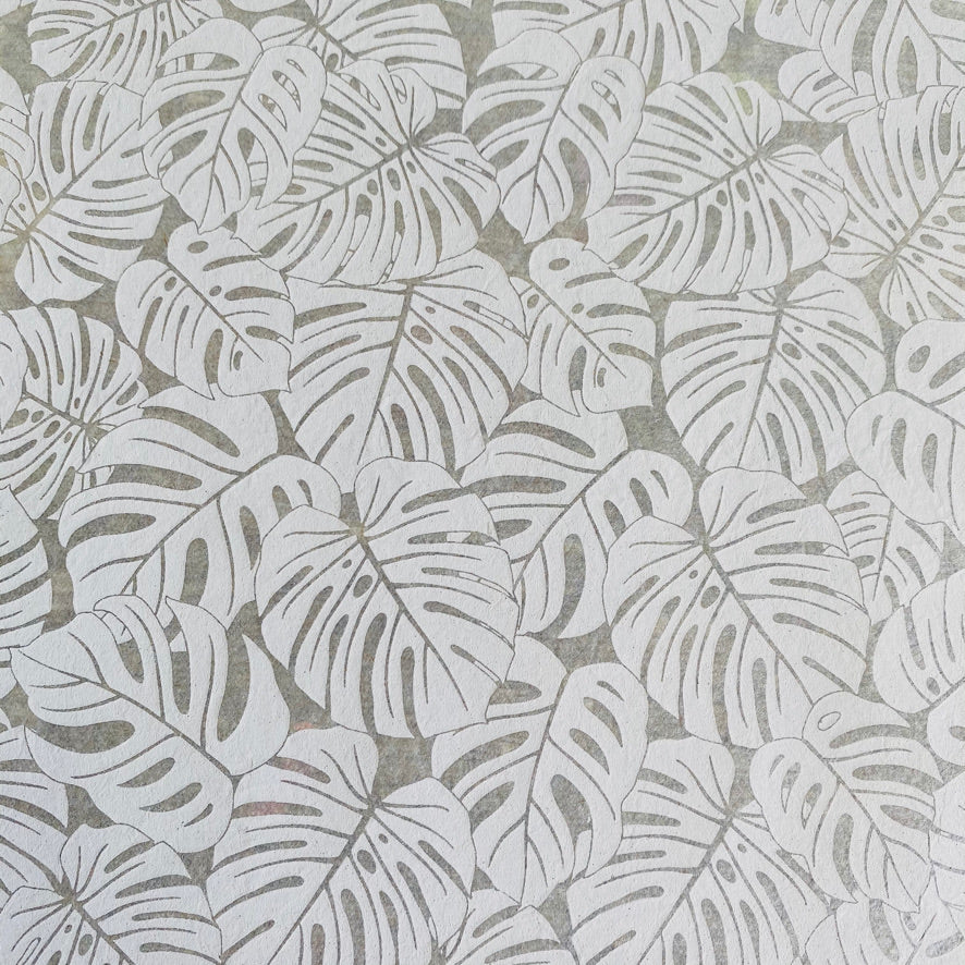 Monstera Leaves - Underglaze Transfer Sheet - You Choose Color