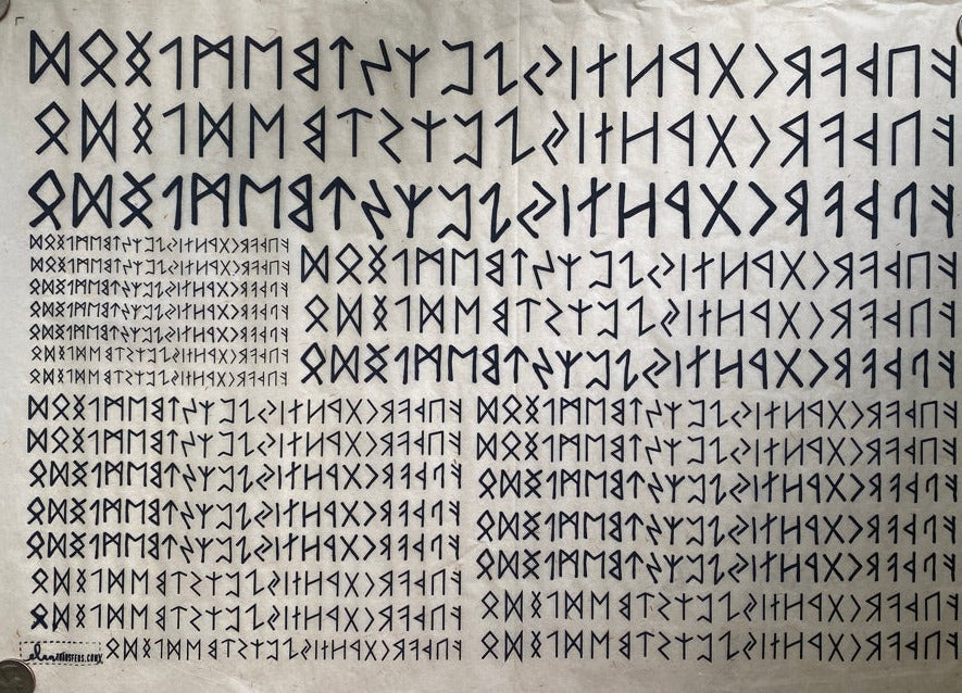 Runes - Underglaze Transfer Sheet - Black