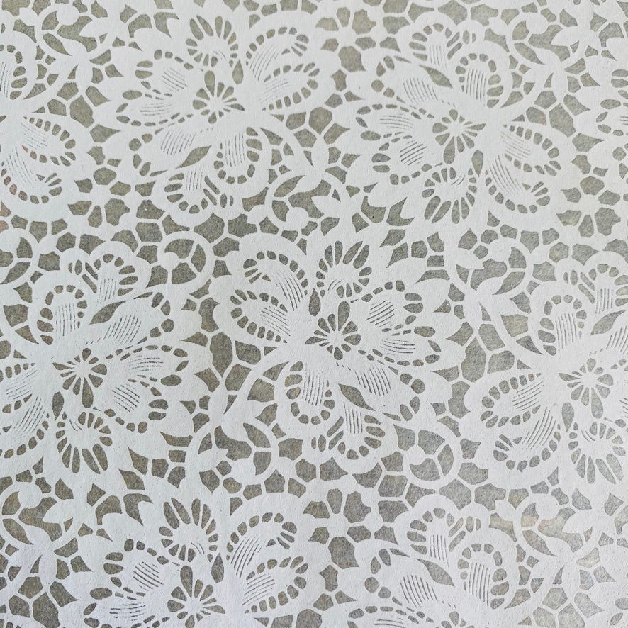 Floral Lace - Underglaze Transfer Sheet - You Choose Color