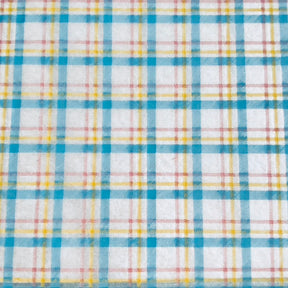 Spring Plaid - Underglaze Transfer Sheet - Turquoise / Pink / Yellow