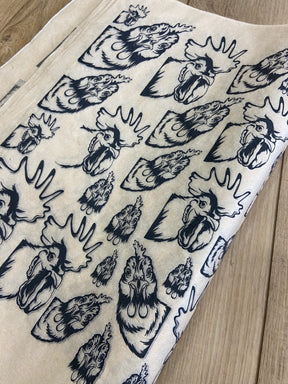 Chickens Peeking  - Underglaze Transfer Sheet - Black