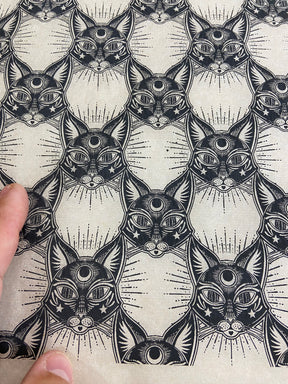 Cat Mystic - Underglaze Transfer Sheet - Black