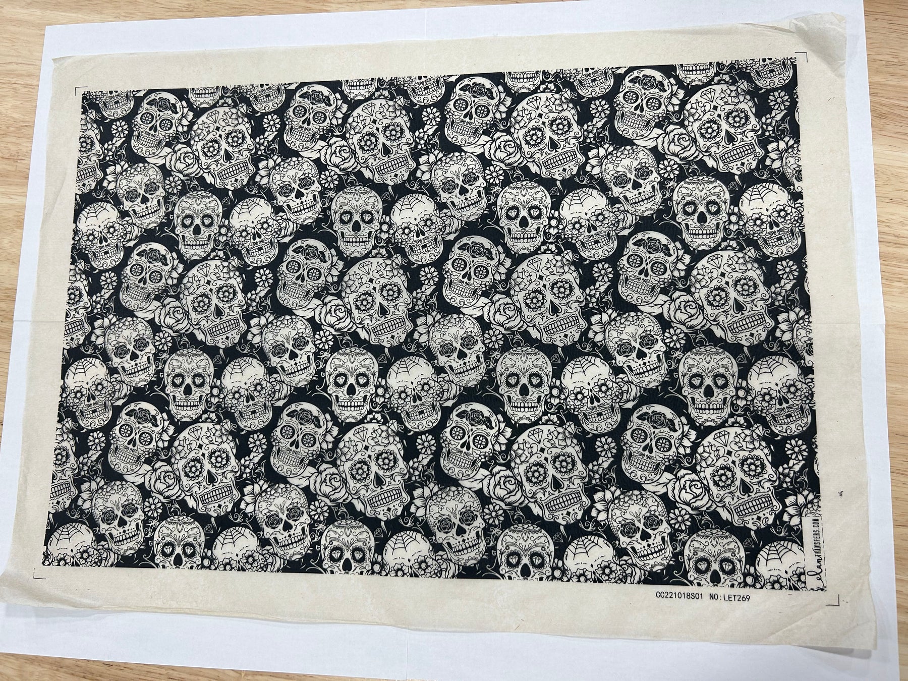 Sugar Skulls - Underglaze Transfer Sheet - Black