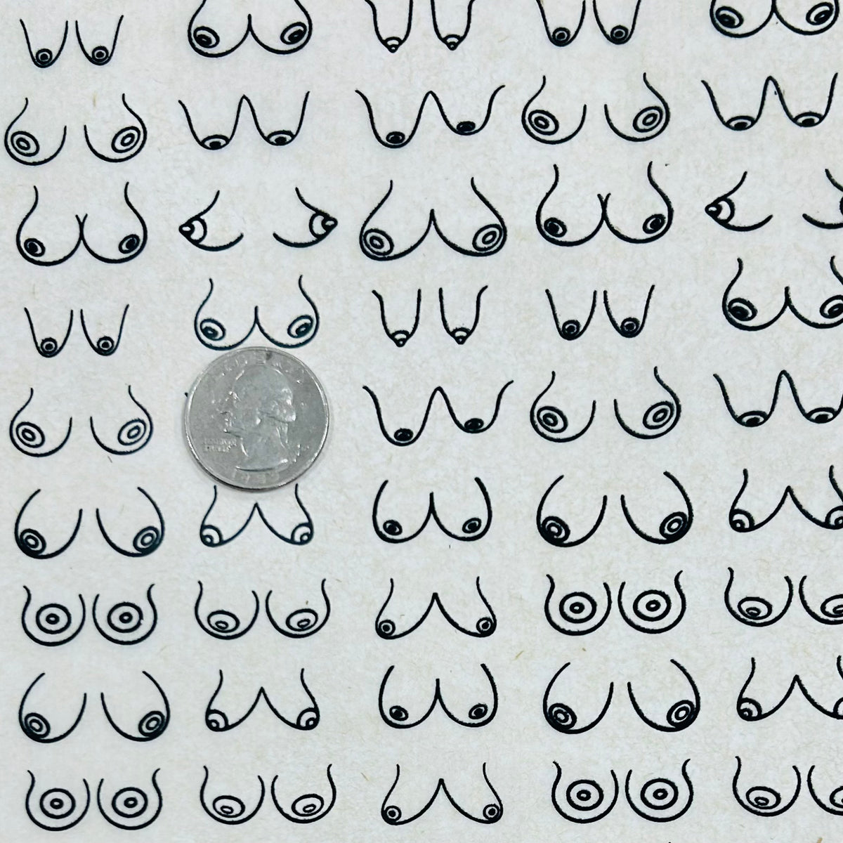 Boobies - Underglaze Transfer Sheet - You Choose Color