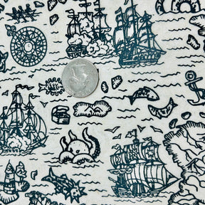 Treasure Map - Underglaze Transfer Sheet - You Choose Color