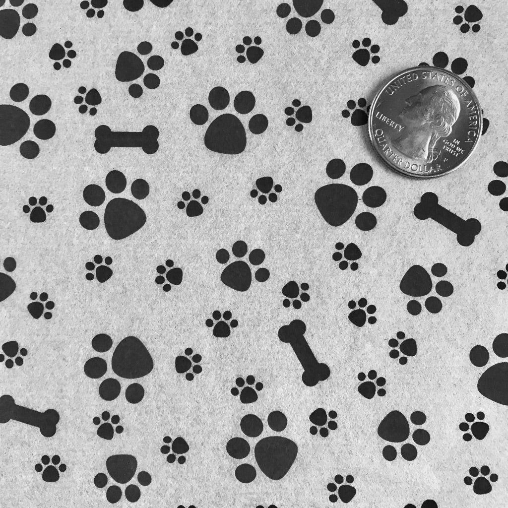 Paw Prints - Underglaze Transfer Sheet - Black