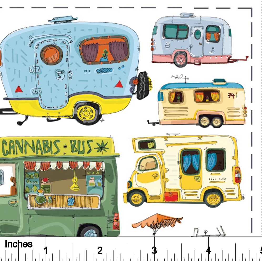 Cannabis Bus - Overglaze Decal Sheet