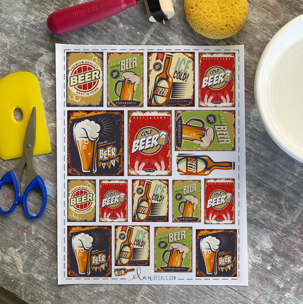 Beer Posters - Overglaze Decal Sheet