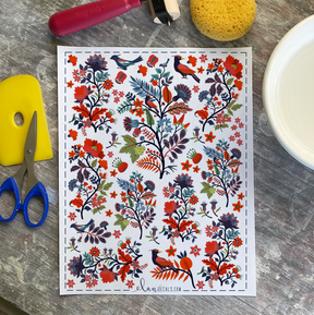 Folk Art Floral - Overglaze Decal Sheet