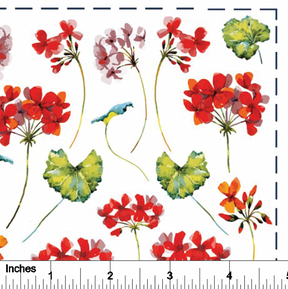 Geraniums - Overglaze Decal Sheet