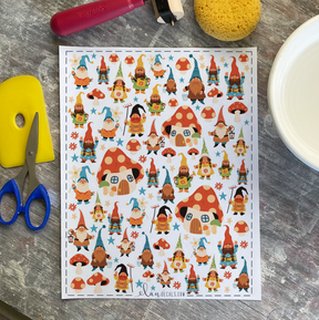 Gnomes - Overglaze Decal Sheet