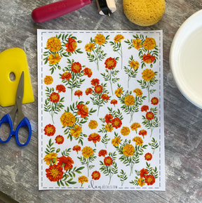 Marigolds - Overglaze Decal Sheet