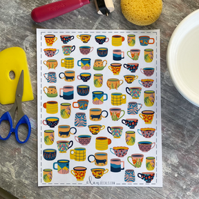 Teacups - Overglaze Decal Sheet