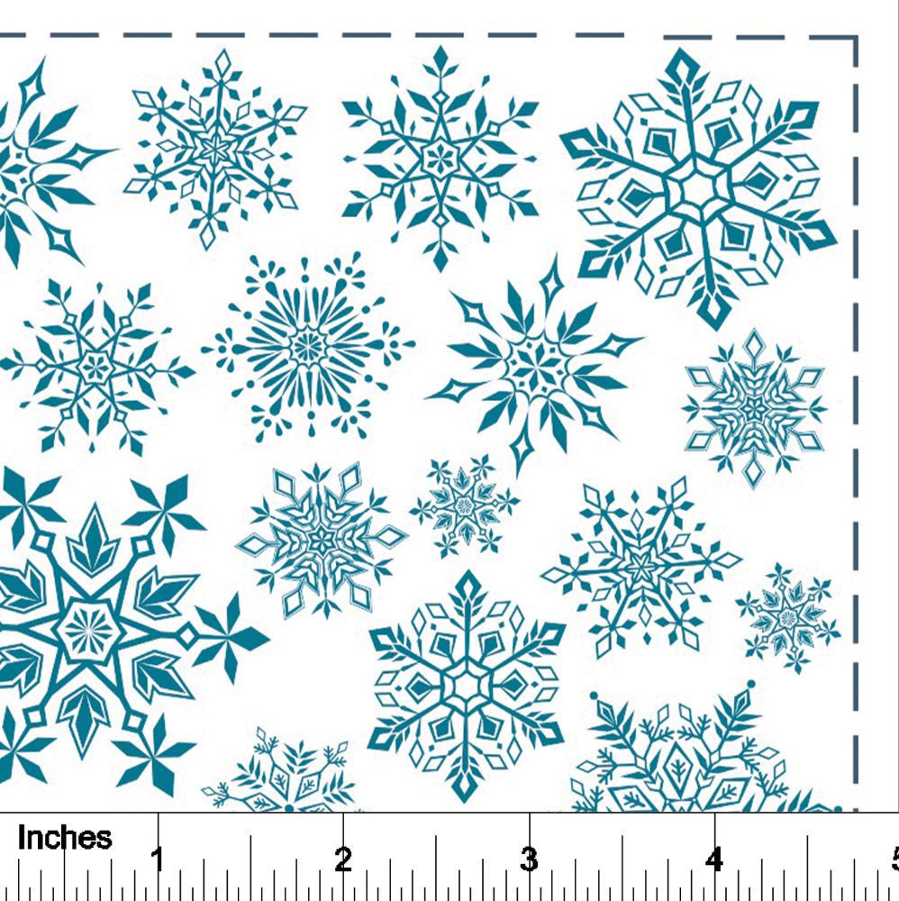 Snowflakes Blue - Overglaze Decal Sheet