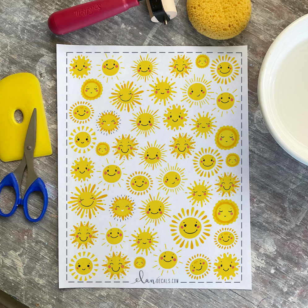 Sunshine - Overglaze Decal Sheet