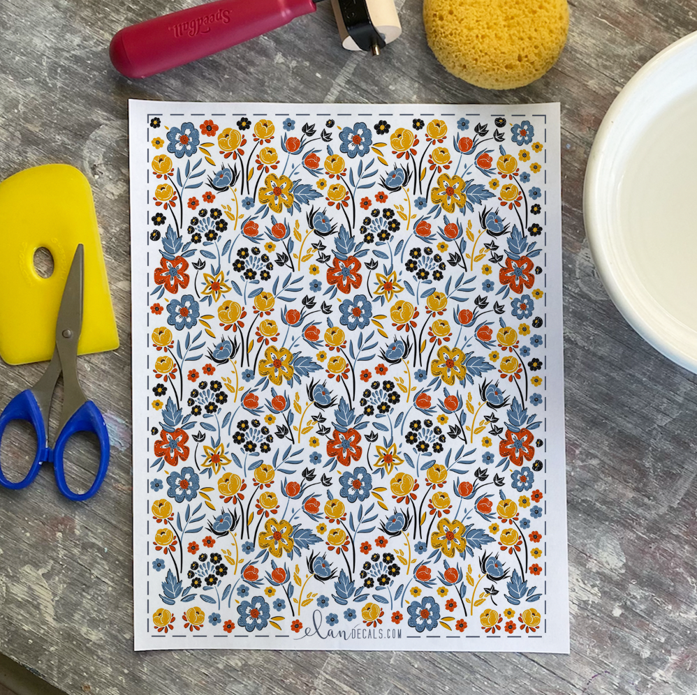 Florals 1 - Overglaze Decal Sheet