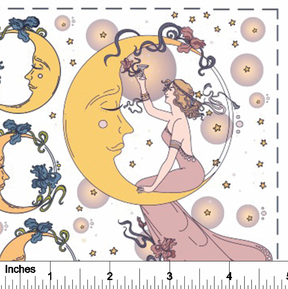 Nouveau Moons - Overglaze Decal Sheet