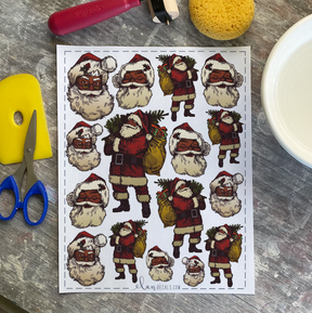 Santa - Overglaze Decal Sheet