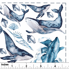 Whale Watercolor - Overglaze Decal Sheet