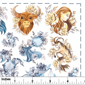 Zodiac Watercolor - Overglaze Decal Sheet