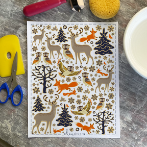 Winter Animals - Overglaze Decal Sheet