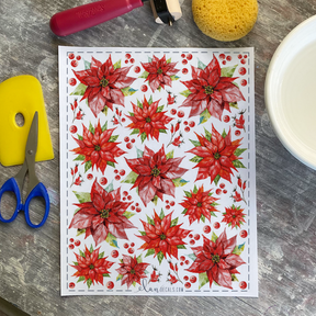 Poinsettias - Overglaze Decal Sheet