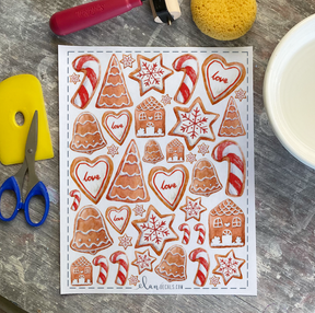 Holiday Cookies - Overglaze Decal Sheet