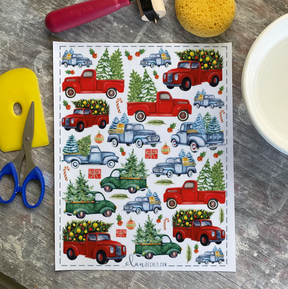 Christmas Truck - Overglaze Decal Sheet