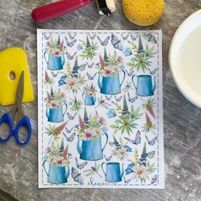 Watering Can - Overglaze Decal Sheet