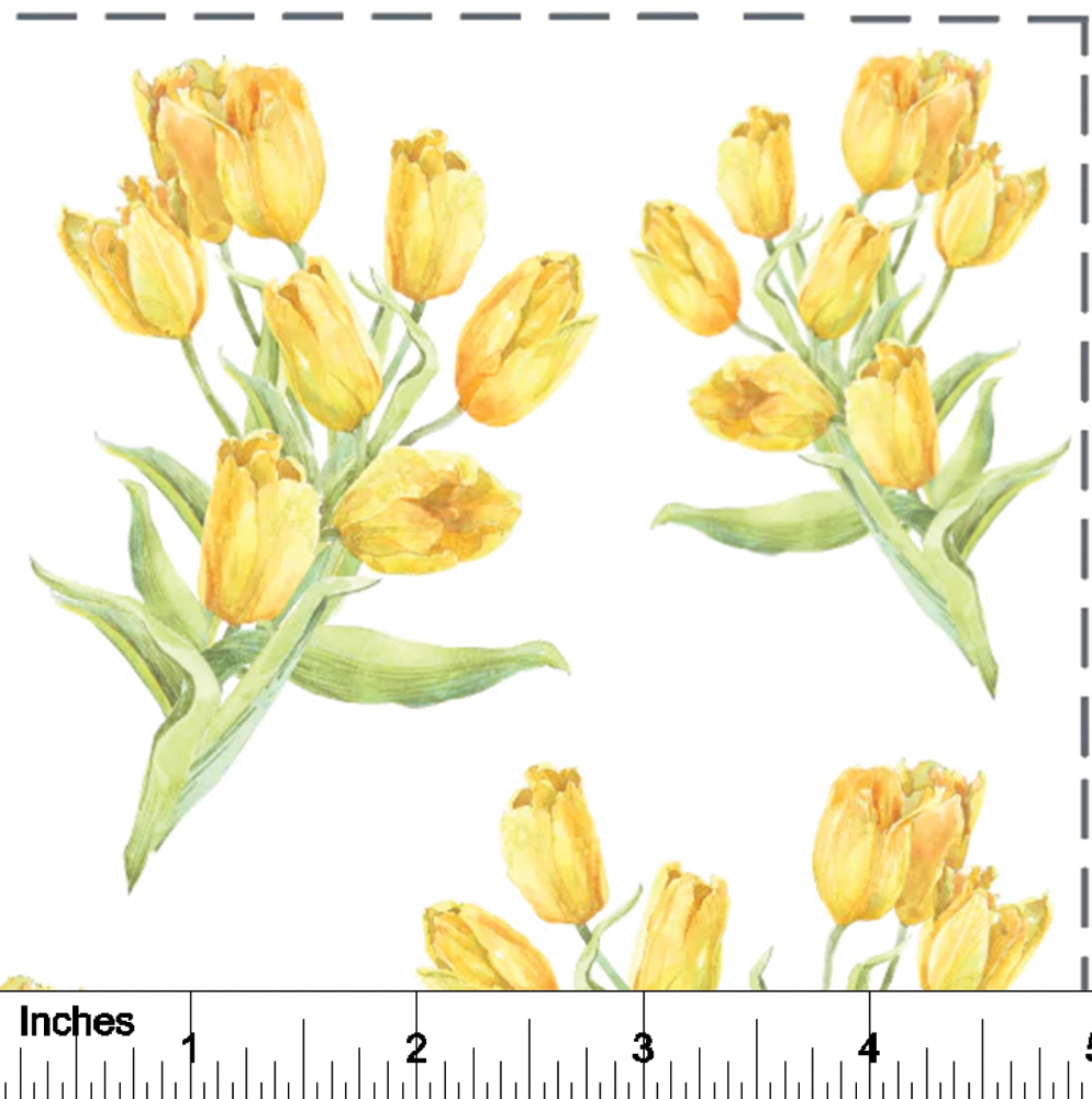 Yellow Tulips - Overglaze Decal Sheet